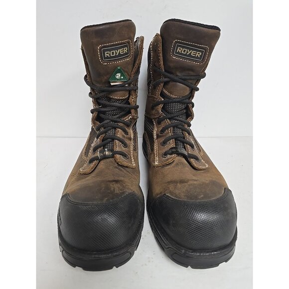 Royer Men's 8''Agility Shieldtex Composite Toe 570GT Work Boot Brown Size 13M - Picture 6 of 8